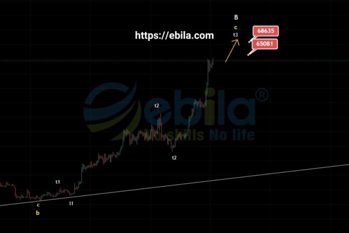 Looking at the chart, we can see that the upward trend of Bitcoin is still ongoing. The trend is heading towards two important levels, namely 65000 and 69000.