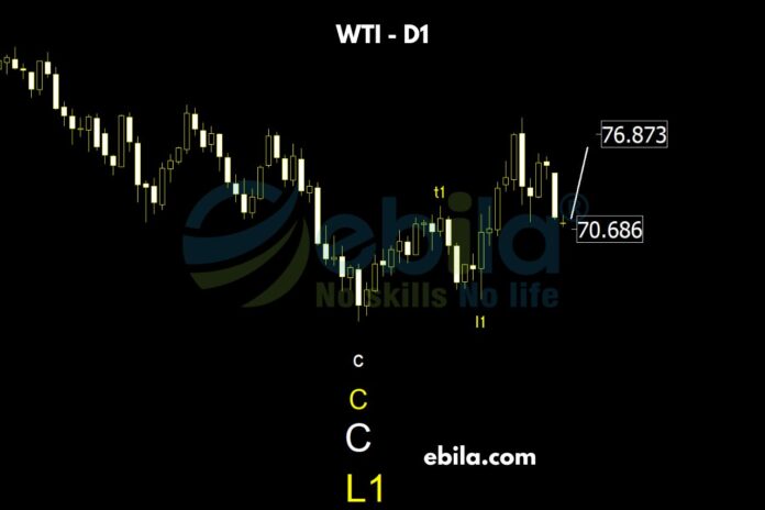 After following the analysis, crude oil price experience a sharp decline right after reaching 77.9.
